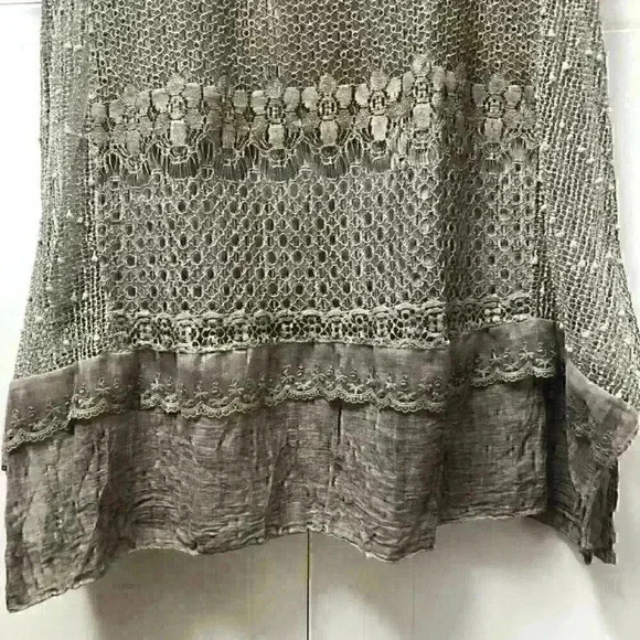 Shiva  Tunic Top BOHEMIAN Lagenlook Cottagecore ITALY Brown - Picture 6 of 11